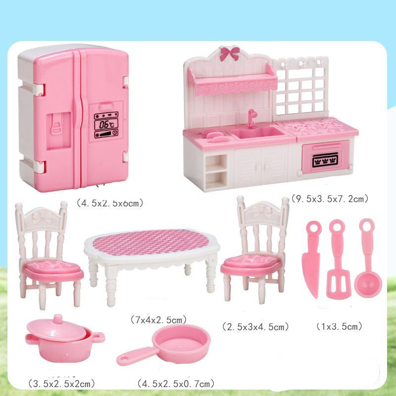 Ensemble de cuisine rose
