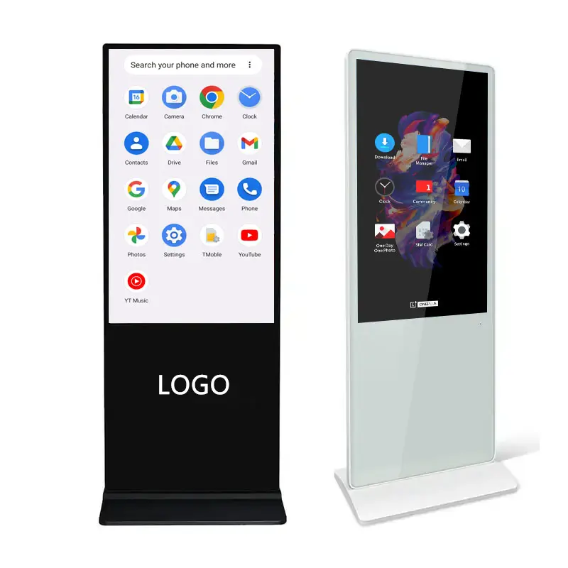 Pantalla táctil Totem kioskLanding 32 pulgadas AD señalización digital vertical Android Touch LCD Totem display kiosco para interior