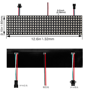 8x8 Rgb светодиодная матрица 16x16 64x64 Smd 16 на 32 пикселей программируемая RGBIC Smart Ws2812b Dc5v Гибкая светодиодная точечная Матрица светодиодная панель - Product Image 5