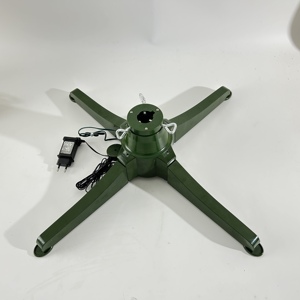 人工クリスマスツリー用卸売グリーン回転ツリースタンド - Product Image 5
