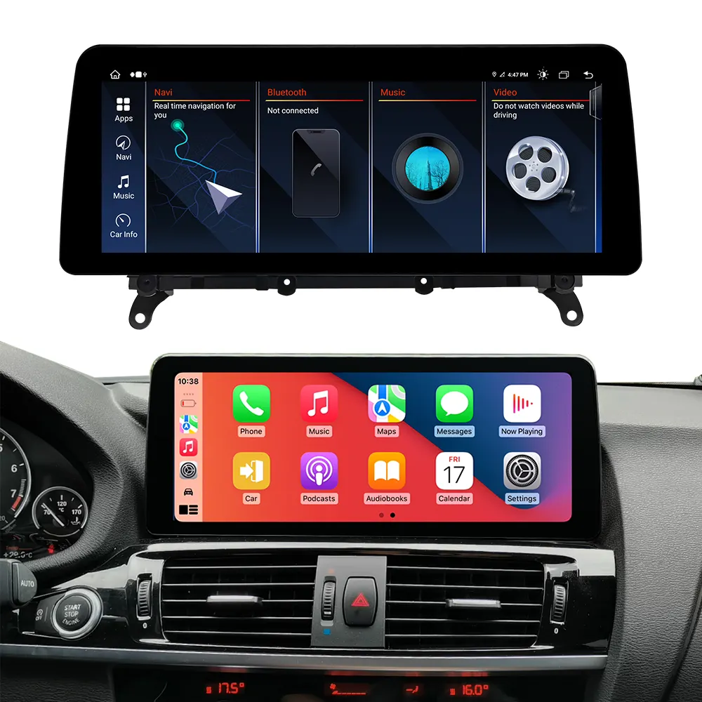 Zlh mobil layar sentuh Android 13 inci, TAPE mobil Stereo layar sentuh 12.3 inci untuk Bmw X3 X4 F25 F26 Radio Video Audio navigasi Gps