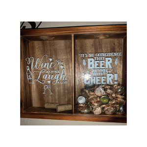 Khung Hiển Thị Trường Hợp Gỗ Hộp Treo Tường Đứng Miễn Phí Rượu Vang Chai Bia Mũ Chủ Bóng Hộp - Product Image 4