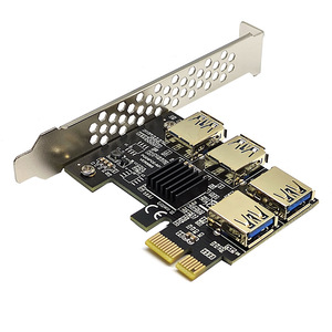 SuperSpeed PCIe 1ถึง4 PCIe 4พอร์ต USB 3.0ตัวคูณขยายการ์ด Riser - Product Image 1
