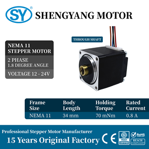 NEMA 11 28x28mm tramite albero a doppio albero di uscita motore Stepper ibrido Non Captive - Product Image 2