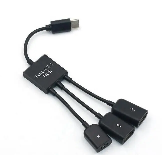 Cable USB C OTG A varios USB, 3 en 1, divisor otg