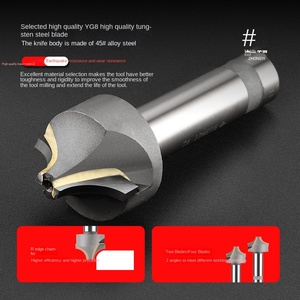 Orta-aracı kakma alaşım Tungsten çelik komple R2R10R15R2 dikey YW2 iç R kesici ark freze kesicisi özellikleri ile - Product Image 3