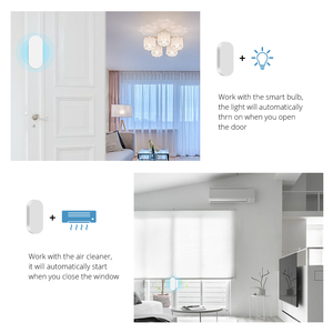 Zemismart Homekit Zigbee контроль домашней автоматизации умная жизнь Автоматическая сигнализация в режиме реального времени умный датчик двери окна детектор - Product Image 4