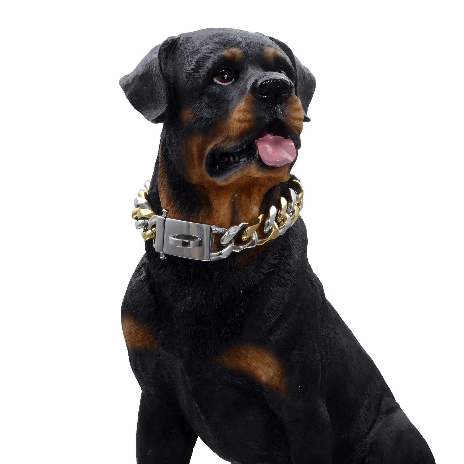 Collier de chien robuste en acier inoxydable 316L, chaîne en or, matériel de haute qualité, Pitbull, lien cubain, collier de chien, chaîne ras du cou