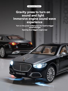 1:24 Scale Diecast <strong>Model</strong> Benz Maybach S680 Metal SUV <strong>Car</strong> <strong>Model</strong> with Sound &amp; Light Pullback Toy Ornament for Decorate - Product Image 5