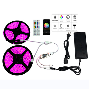 24-Key Luz LEDストリップ5m 10mフレキシブルRGB WiFiスマートストリップライト60 LED/メーターDC 12V入力5050 LEDワークライトストリップ - Product Image 3