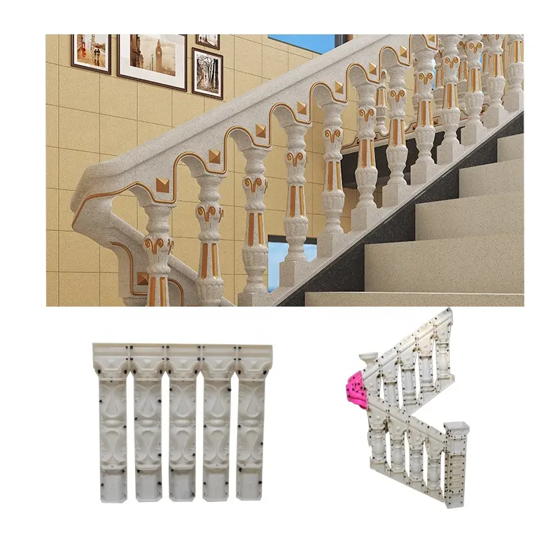 Terbaru cetakan baluster beton prepcast tangga dapat diatur cetakan cor tangga cetakan pagar pegangan cetakan langkan