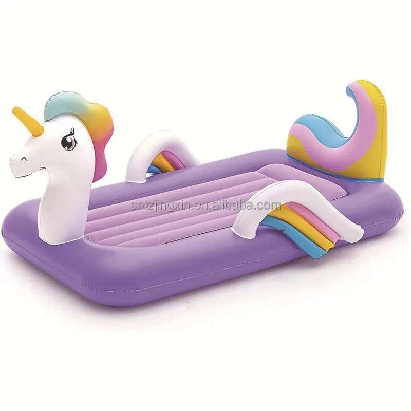 Fabbrica personalizzato gonfiabile per bambini letto principessa arcobaleno unicorno Styling creativo Guardrail letto camera da letto soggiorno