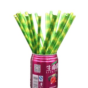 Boba Bubbleティードリンク用ストロー,6*197mmラップされた紙ストローシャープエンド使い捨て - Product Image 3