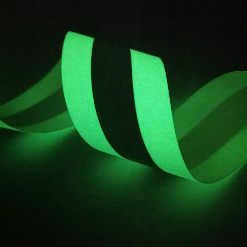 Grünes leuchtende Band Fluoreszenzband leuchtendes und im Dunkeln reflektierendes Band