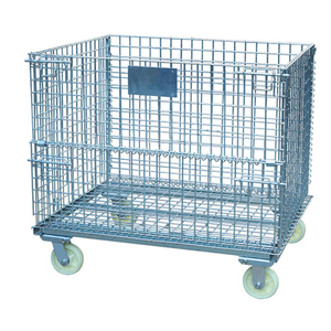 Caja de malla de Metal para almacenamiento, contenedor de palés de malla de alambre de acero - Product Image 1