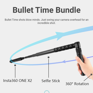 Orijinal değil mermi zaman paket Selfie sopa sapı rotasyon çekim kiti için Insta 360 bir RS/X2 EVO kamera aksesuarları - Product Image 4