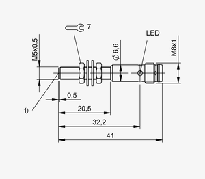 เซ็นเซอร์สวิตช์แบบเหนี่ยวนำรุ่นใหม่ BES00HF BES 516-3005-G-E5-C-S49 PNP NO ระยะตรวจจับ 1.5 มม. - Product Image 5