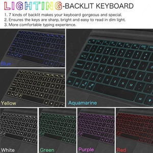 Teclado inalámbrico para tableta Microsoft Surface Pro 3 4, panel táctil retroiluminado para Tablet Surface Pro 7 5 6, teclado Turco, ruso y árabe