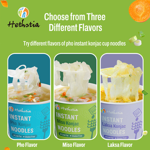 Ít calo keto thân thiện đường miễn phí Konjac mì ăn liền Súp <span class=keywords><strong>Miso</strong></span> shirataki mì - Product Image 4