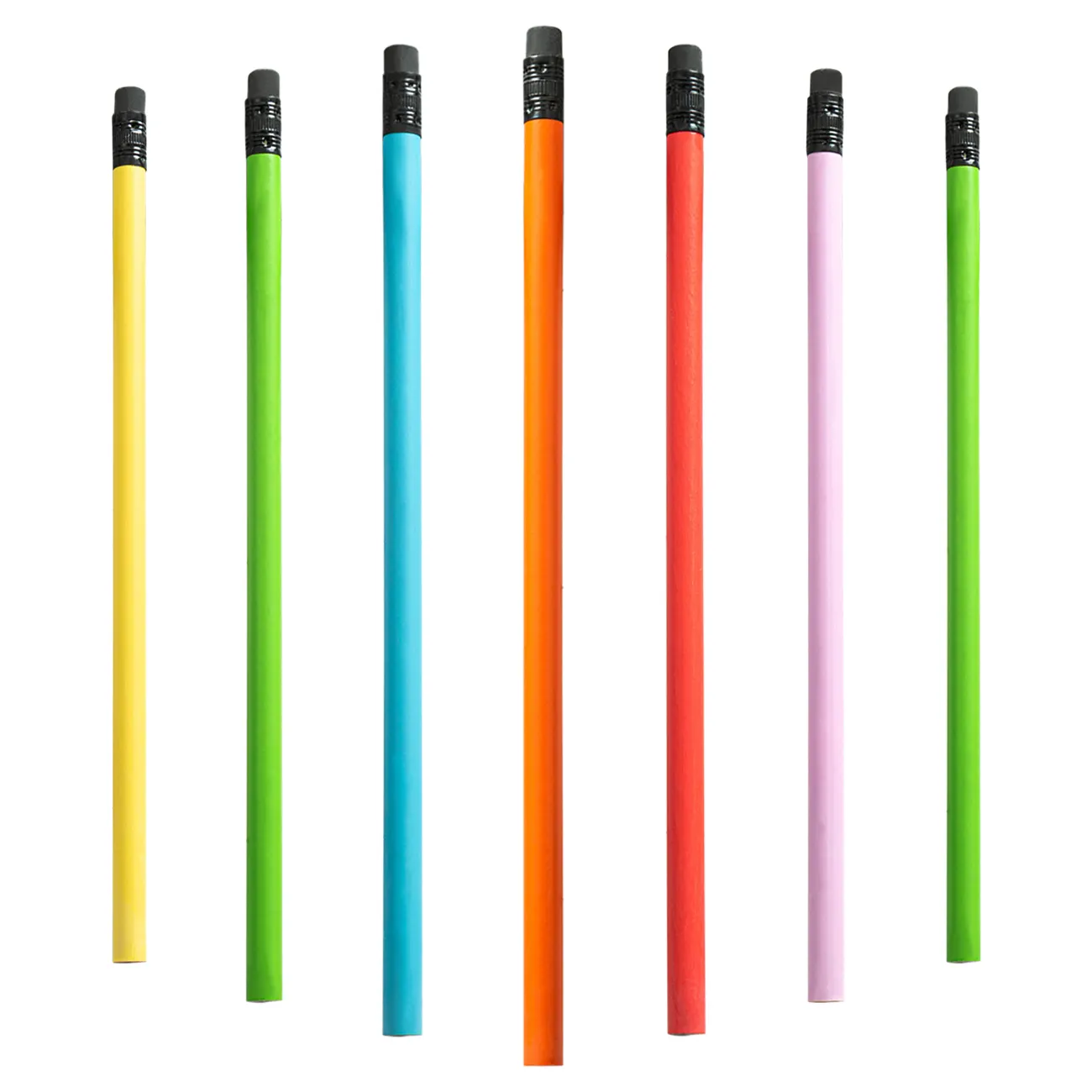 Printing Custom logo Pencil Multi-color HB Wooden Pencil Top Eraser HB Pencil for Promotion