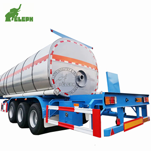 CHEGADA NOVA tri-eixos betume tanque reboque aquecido asfalto petroleiro reparação caminhão reboque líquido transpoert reboques - Product Image 3