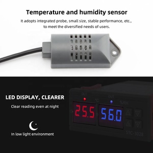 Controlador Digital de humedad y temperatura, termómetro de AC110-220V, higrómetro, Incubadora, termostato, Humidistat, STC-3028, 12V, 24V - Product Image 4