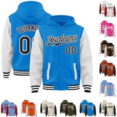 Electric Blue and Whiteblack Letters
