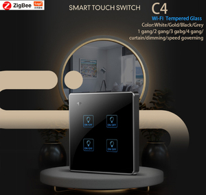 Tuya Zigbee Wifi Tempered Glass Mirror 1/2/3/4 Gang Touch Panel Wall Mount Smart Light <strong>Switch</strong> - Product Image 5