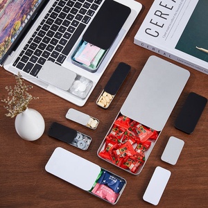 16ml 35ml 50ml 90ml <strong>Nice</strong> <strong>Gift</strong> <strong>Box</strong> Black Silver Color Sliding Lid Rectangle Metal Tinplate Tin <strong>Box</strong> with Custom Logo - Product Image 2