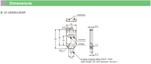 Optischer Sub miniatur sensor aus rostfreiem Stahl UF-FB30P einzigartigen stabilen Detektion algorithmus - Product Image 3