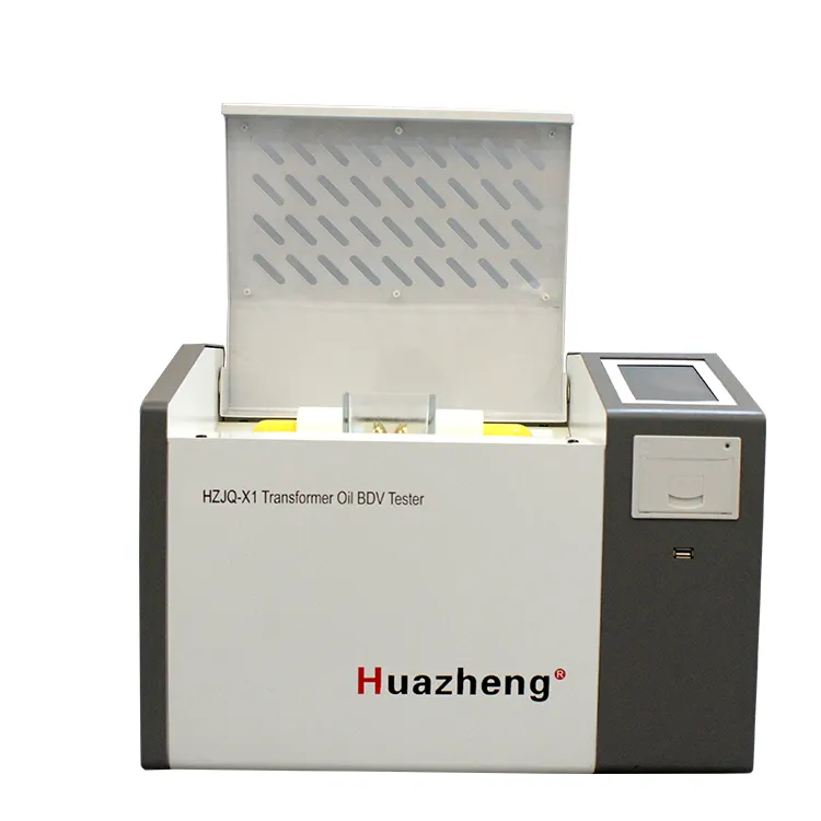 Huazheng HZJQ-X1 elettrico tazza singola 80 kV BDV Tester olio per trasformatore di potenza olio con interfaccia RS232