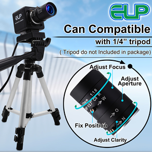 ELP 1.3mp网络摄像头1/3 CMOS Aptina AR0130低光高清10xzoom USB摄像头，带5-50毫米变焦镜头，用于机器视觉 - Product Image 5
