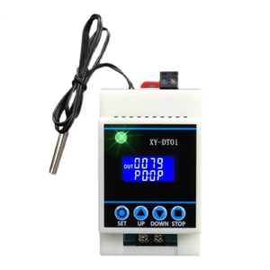 Controlador de temperatura constante automático, 12V, 24V, NTC, 10K, sensor de sonda, termostato de carril DIN, 30A, soporte de salida de relé DS18B2 - Product Image 1