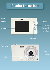 3Inch IPS Screen 4K Digital <strong>Camera</strong> Strap Photographer Video <strong>Camera</strong> for Vlogger Support Video Pause, with LED Fill Light Function - Product Image 5