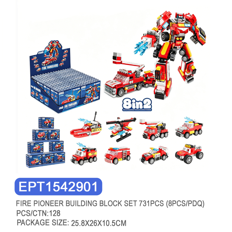 EPT1542901 Fire Pioneer Building Block Set 731PCS (8PCS/PDQ)