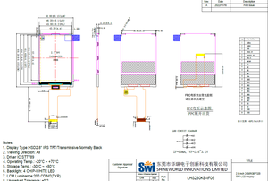 SWI 2.8 pollici 240x320 tft display 18/24pin ST7789 Driver IC 2.8 ''moduli LCD TFT - Product Image 5