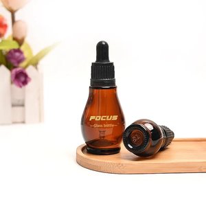 ขวดปิเปตทรงน้ำเต้า10มล. 20มล. 30มล. ขวดแก้วหยดสีเหลืองอำพันสามารถนำไปรีไซเคิลได้สำหรับน้ำมันหอมระเหย - Product Image 1