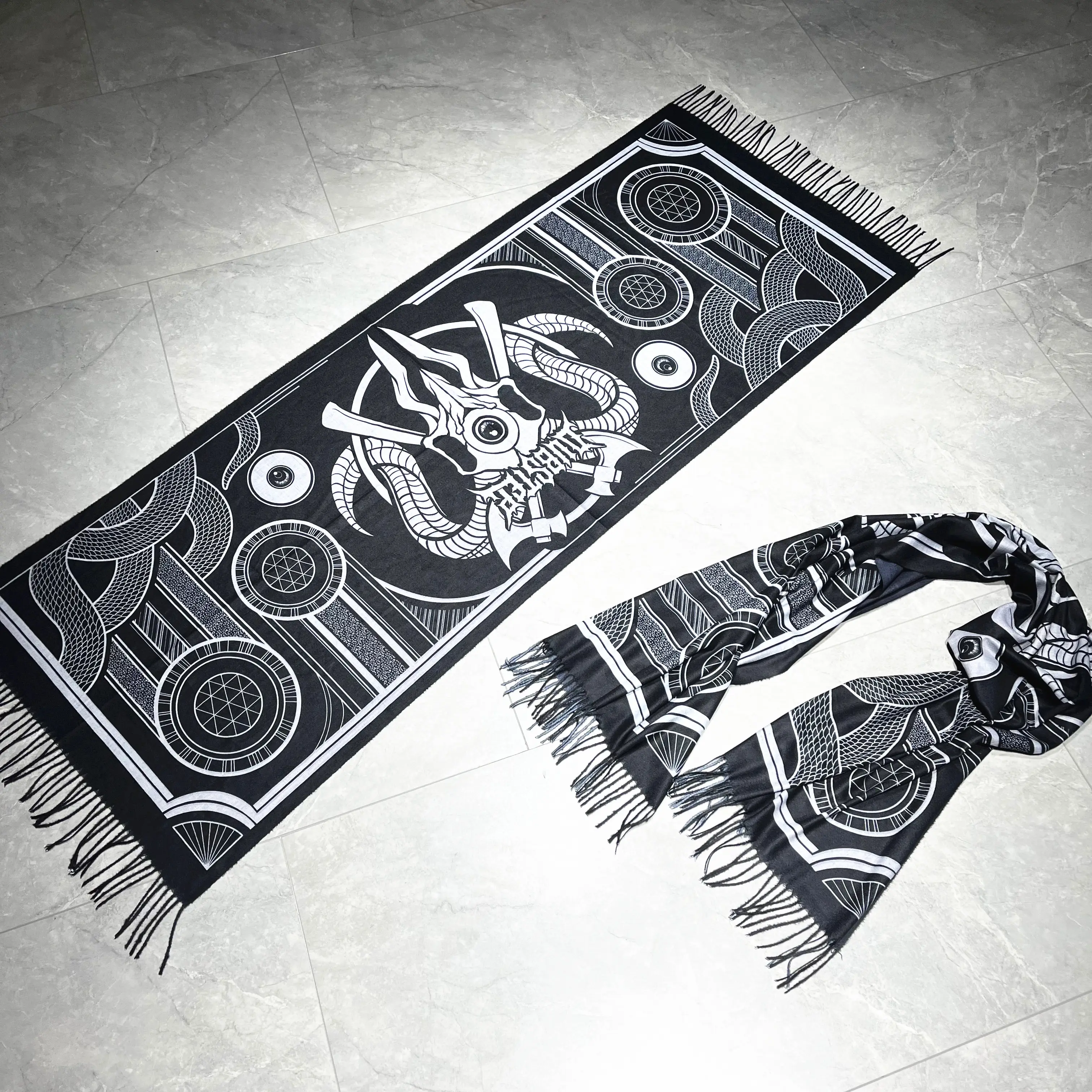 Warm weich 200 70cm schwarz Kaschmir Print Design andere Schals Schals hochwertige benutzer definierte Pashmina