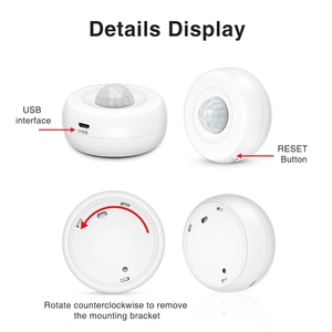 UEMON智能家居无线红外探测器ZigBee PIR运动传感器，带语音控制和无线防盗报警安全系统 - Product Image 3