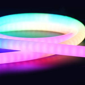 แถบไฟนีออน Led ดัดได้360องศา,แถบไฟนีออน LED RGB ปรับโปรแกรมได้พิกเซลดิจิทัลสำหรับตกแต่งอาคาร