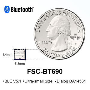 Tiny DA14531 BLE SoC Module Ultra Small Size 5.0mm GATT Client &amp; Peripheral <strong>Bluetooth</strong> 5/4.2/4.1/4.0 Module