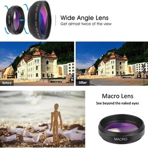 37mmユニバーサル携帯電話レンズキット0.45x超広角と12.5x超マクロレンズHDカメラレンズiPhoneとXiaomi用 - Product Image 6