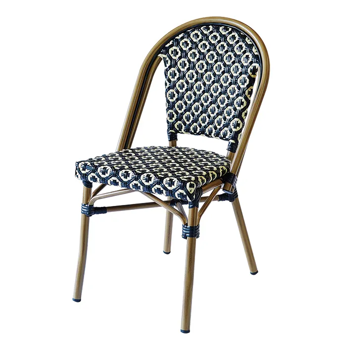 Stile per il tempo libero Rattan sedia bistrot con rattan tessitura sedia da giardino utilizzato per mobili da giardino in plastica vimini