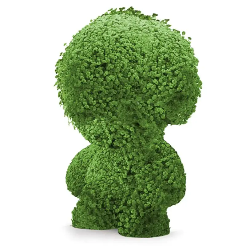 Großhandels preis Benutzer definierte Chia Pet Head Katzen gras Terrakotta Munny Figur für Heim dekoration Geschenks ets