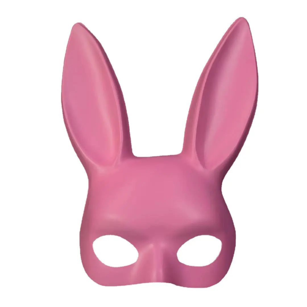 Máscara de cabeza de conejo blanco, mascarilla de látex de cabeza completa, Animal, conejo, para fiesta, disfraz de Pascua, Carnaval