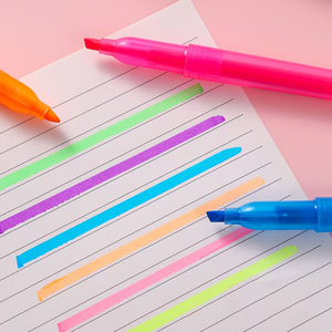 Set di penne evidenziatrici di grande capacità Non tossiche personalizzate con punta a scalpello ad asciugatura rapida e pennello obliquo per uso scolastico - Product Image 4