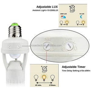 Enchufe de luz con Sensor de movimiento, interruptor de luz con Sensor de movimiento inteligente E27 PIR, adaptador de portalámparas con tornillo E26, interruptor de Sensor infrarrojo - Product Image 4