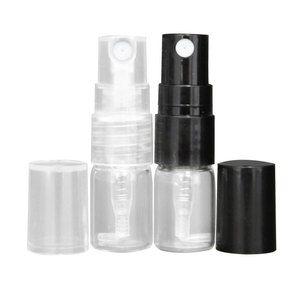 Botol plastik kosong portabel bening 1ml dengan leher sekrup dan nosel plastik hitam dapat diisi ulang botol sampel parfum <span class=keywords><strong>Mini</strong></span> - Product Image 3