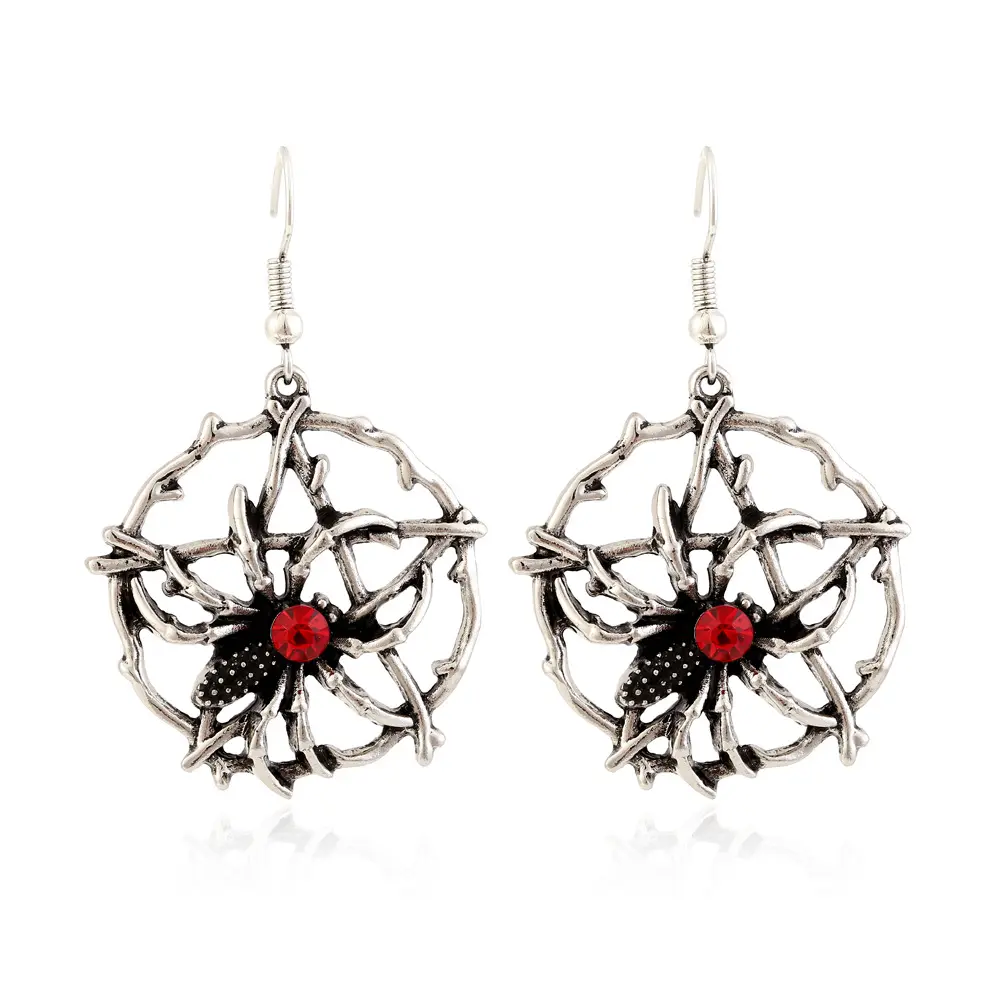 Pendientes Vintage con diamantes de araña tachonados para mujer y niña, joyería de animales para Halloween, gran oferta, 2022