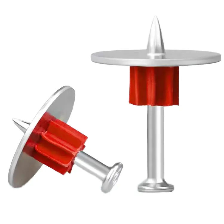 PDW ударные приводные штифты с круглой головкой стреляющие гвозди с электроприводом крепежные стальные гвозди с шайбой